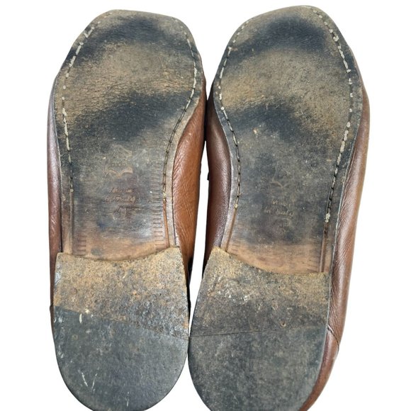 Magli By Bruno Magli Men's Brown Italian Leather Strap Loafers Sz EU 43/US 9-9.5 - Picture 6 of 7